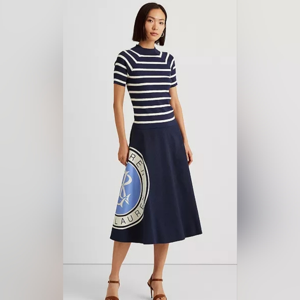 LAUREN Ralph Lauren Nautical Logo Skirt. SIZE 10. #133‎